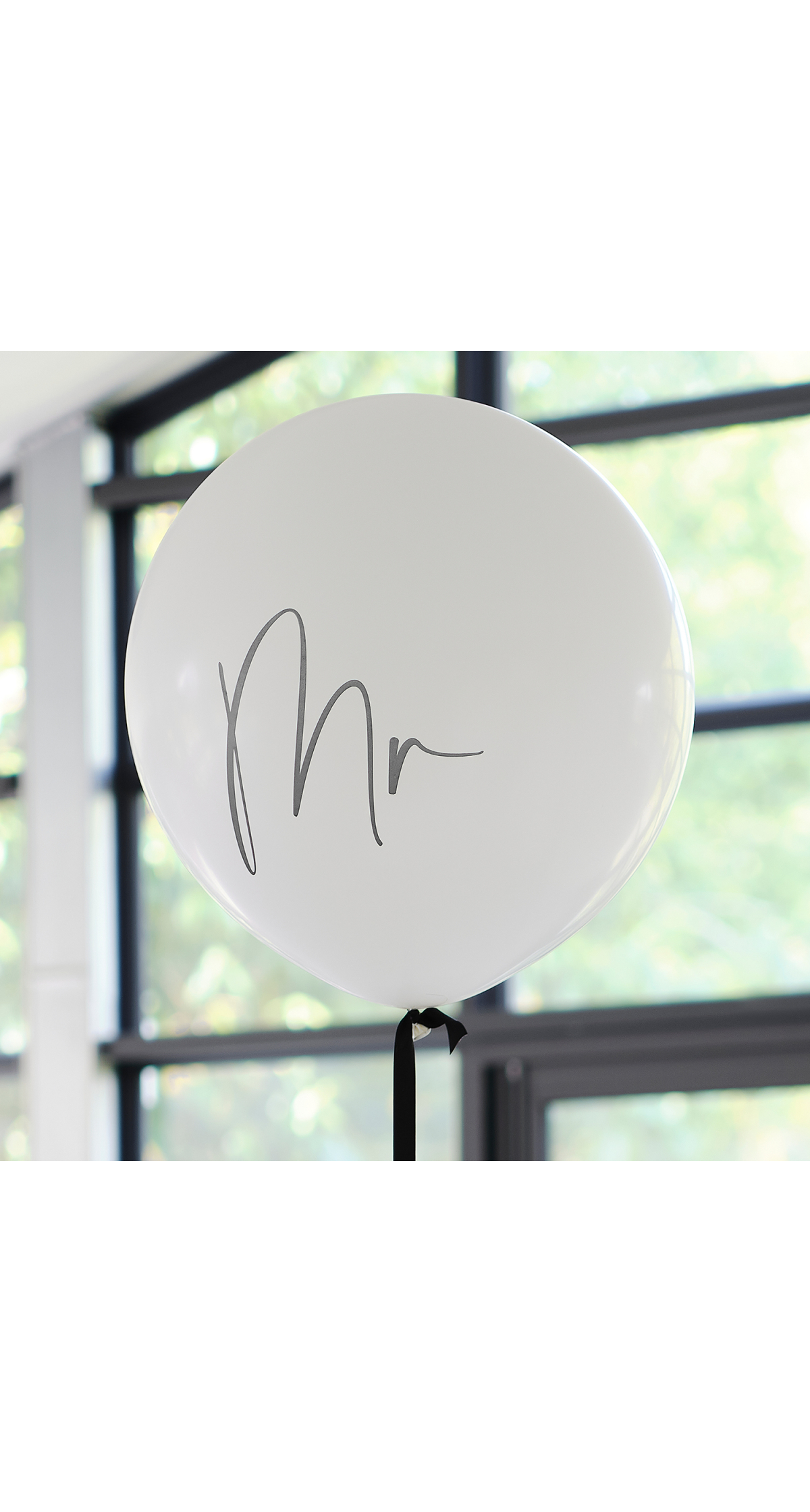 Black & White 36" Latex Balloon ( Mr ) - 1 pk