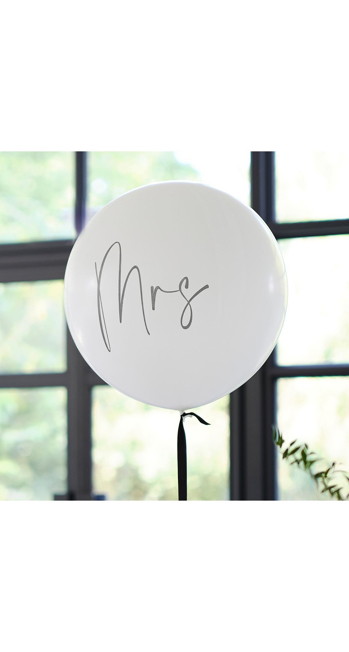 Black & White 36" Latex Balloon ( Mrs ) - 1 pk