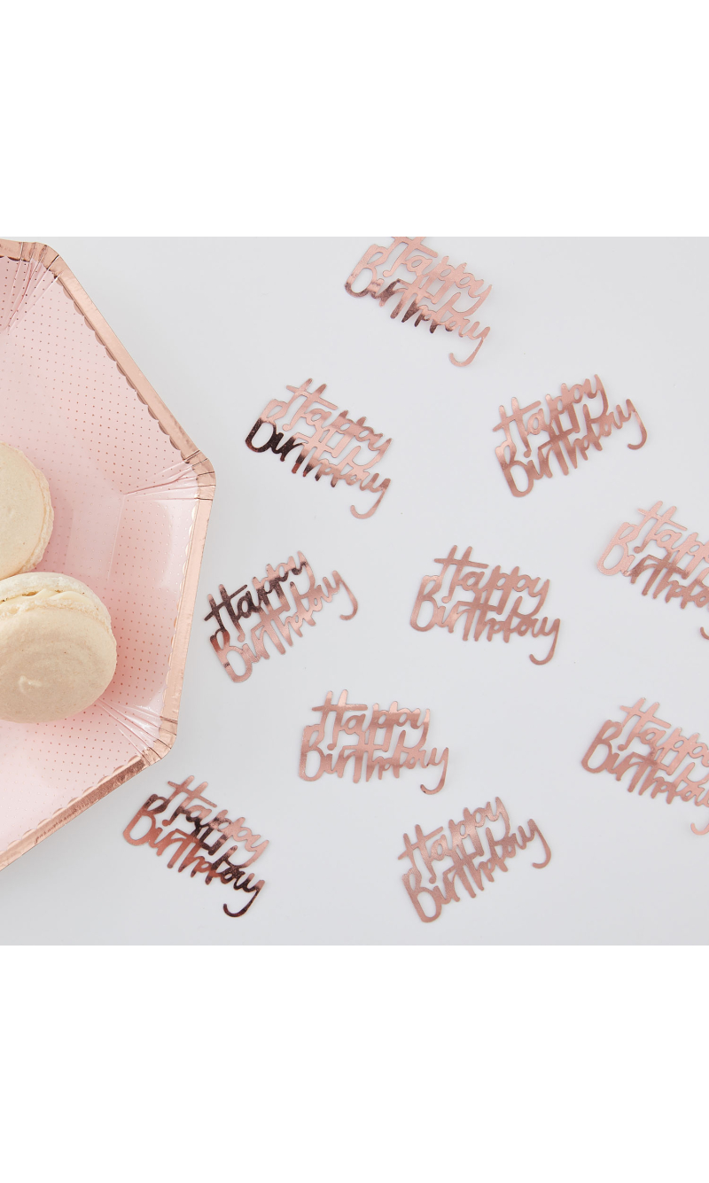 Rose Gold Happy Birthday Confetti - 14g