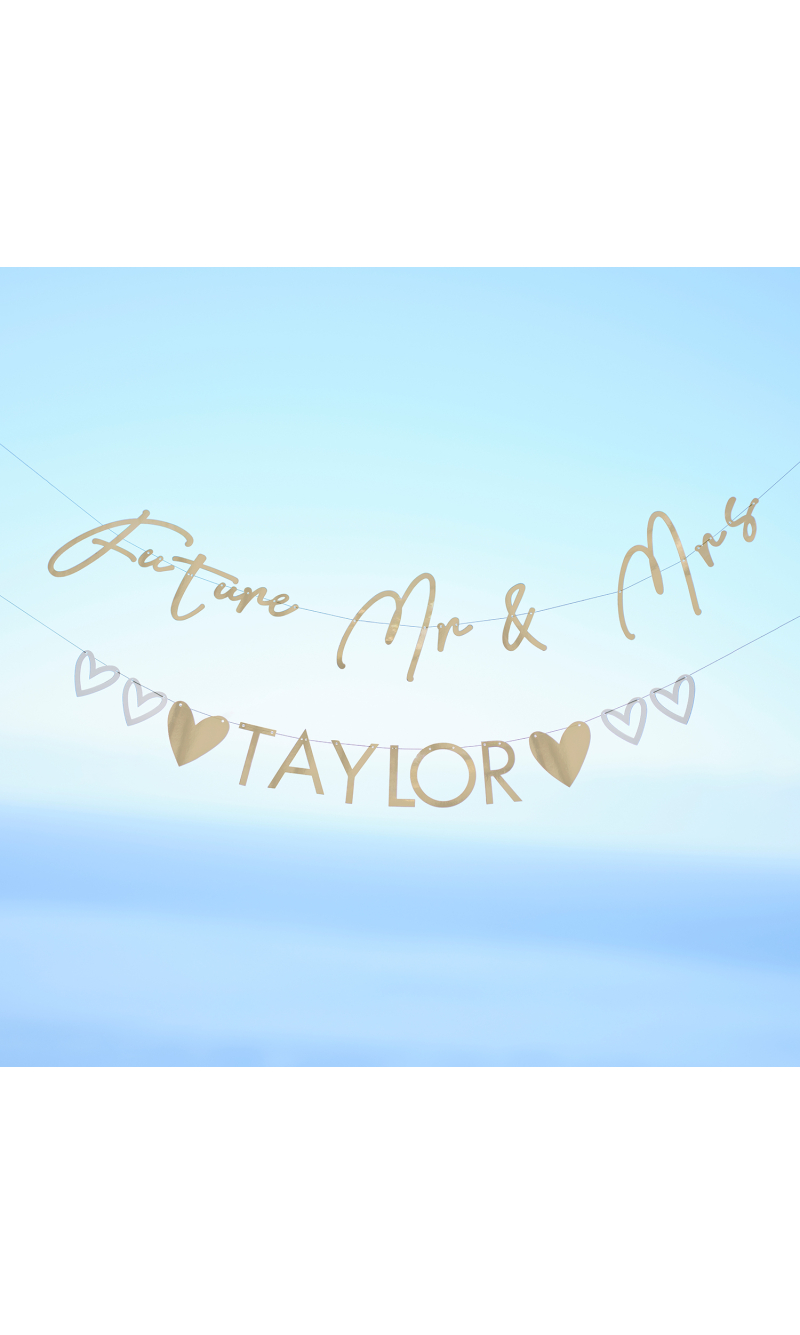 Customisable Mr & Mrs Bunting Decoration - 1.5m