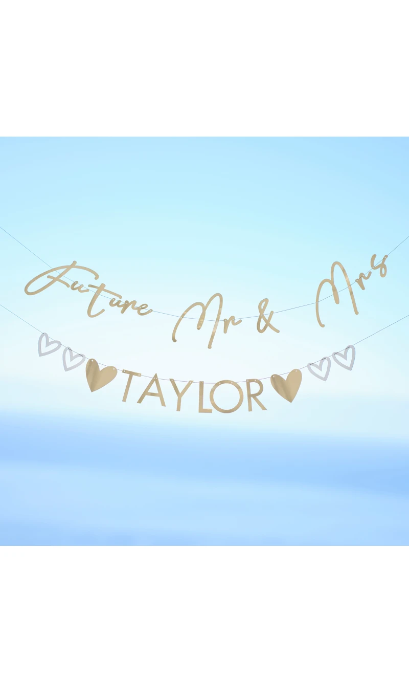 Customisable Mr & Mrs Bunting Decoration - 1.5m