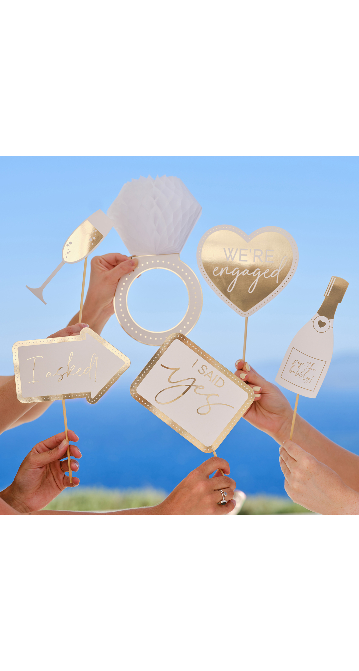 Engagement Party Photo Booth Props - 10pk