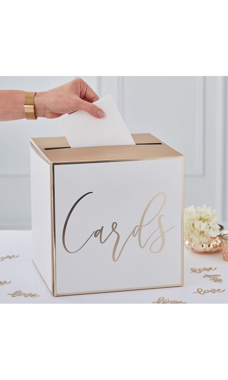 Gold Wedding Card Holder Box - 25cm x 25cm