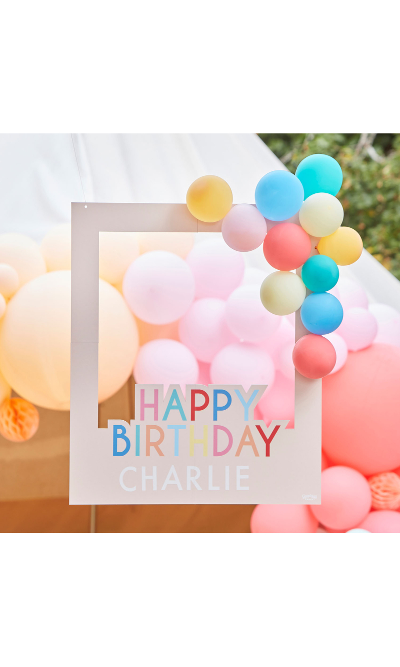 Customisable Photo Booth Frame with Balloons - 72cm x 60cm