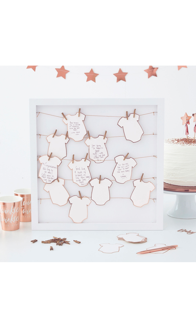 Babygrow Frame Baby Shower Guest Book - 40cm x 40cm