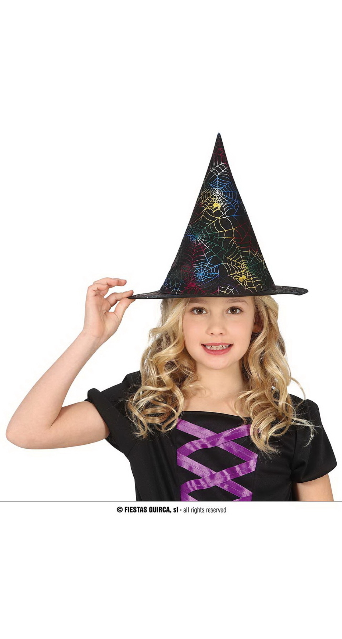Witch Hat With Spiderweb - Child One Size