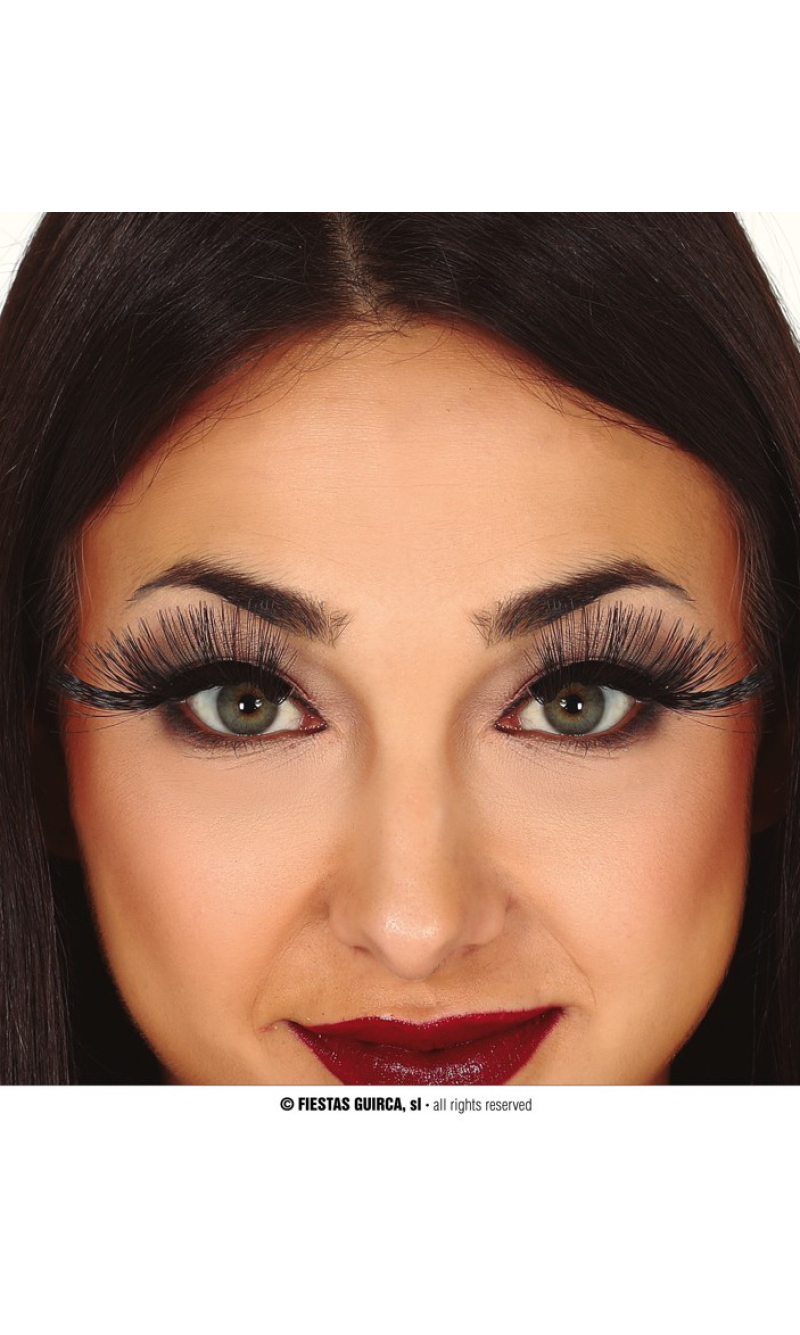 Black Long Eyelashes with Glue