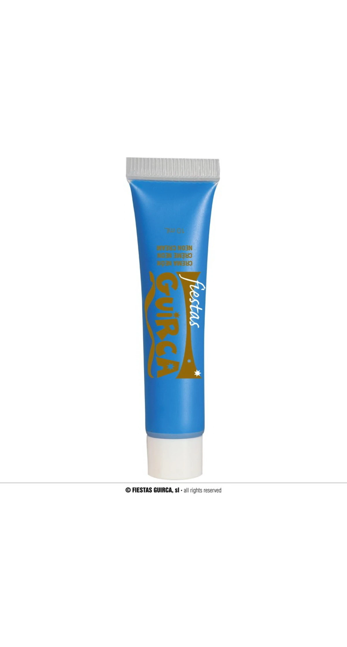 Neon UV Cream Face & Body Paint Tube 10ml - Blue