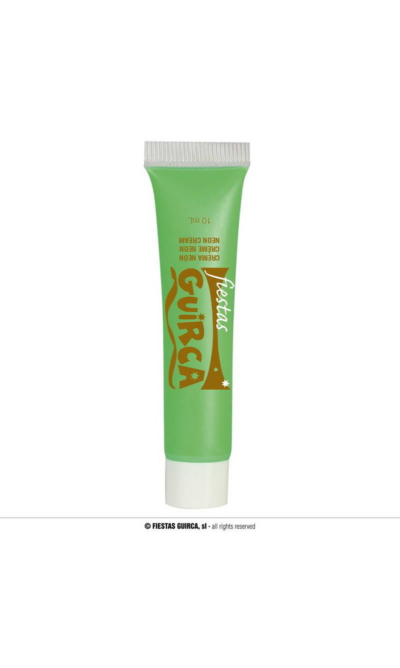 Neon UV Cream Face & Body Paint Tube 10ml - Green