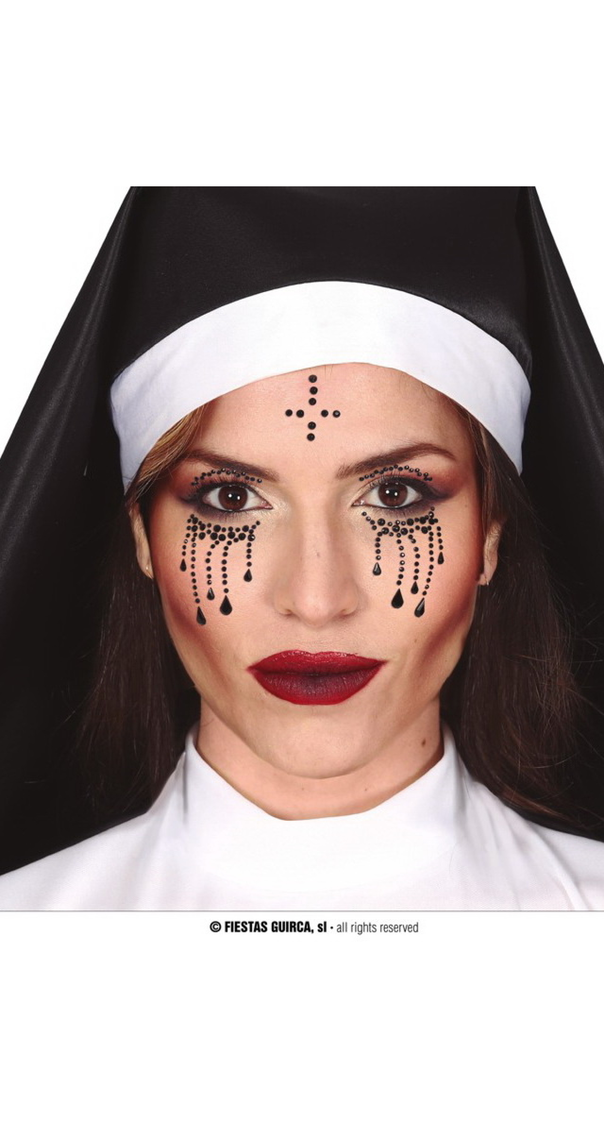 Adhesive Face Gems Nun Set