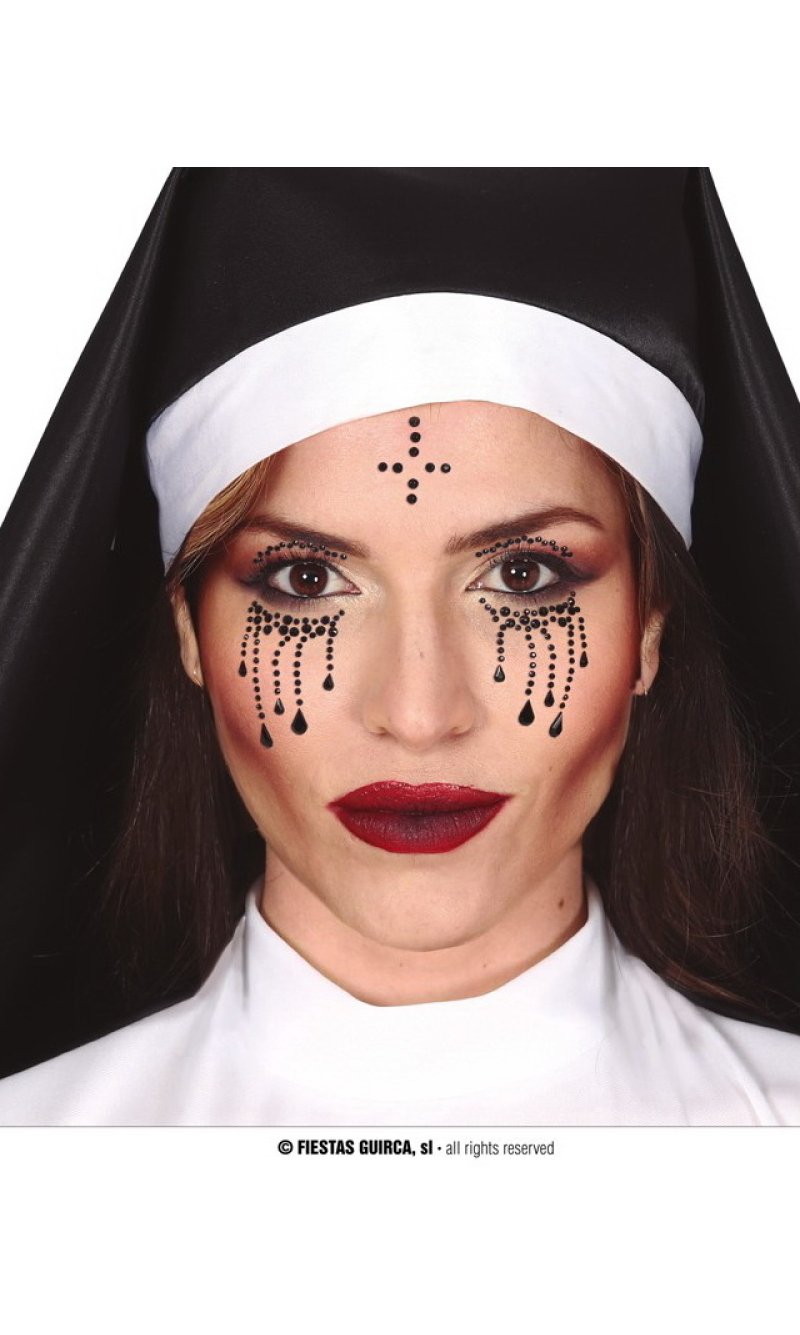 Adhesive Face Gems Nun Set