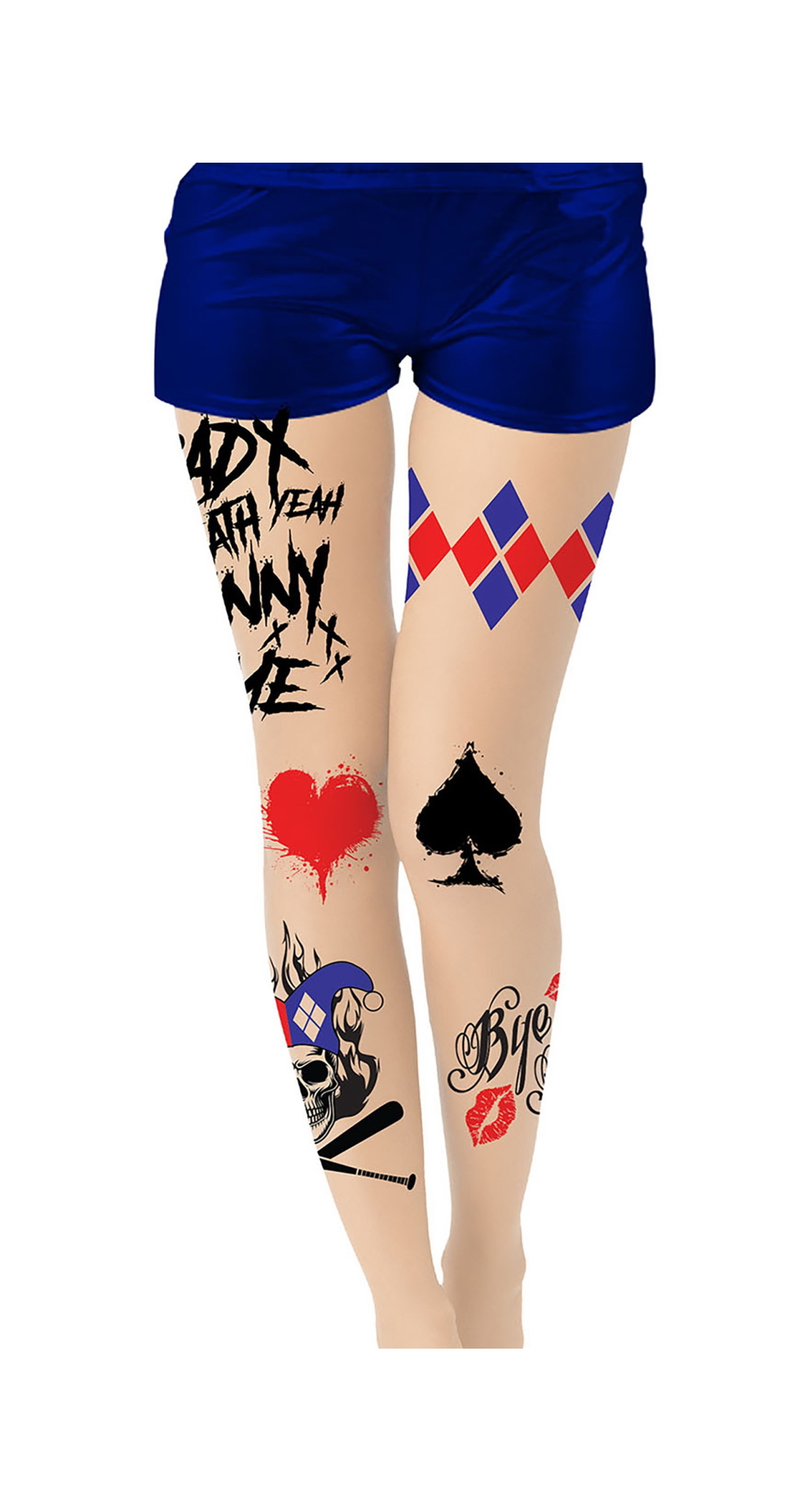 Harley Quinn Dangerous Tights - Adult One Size