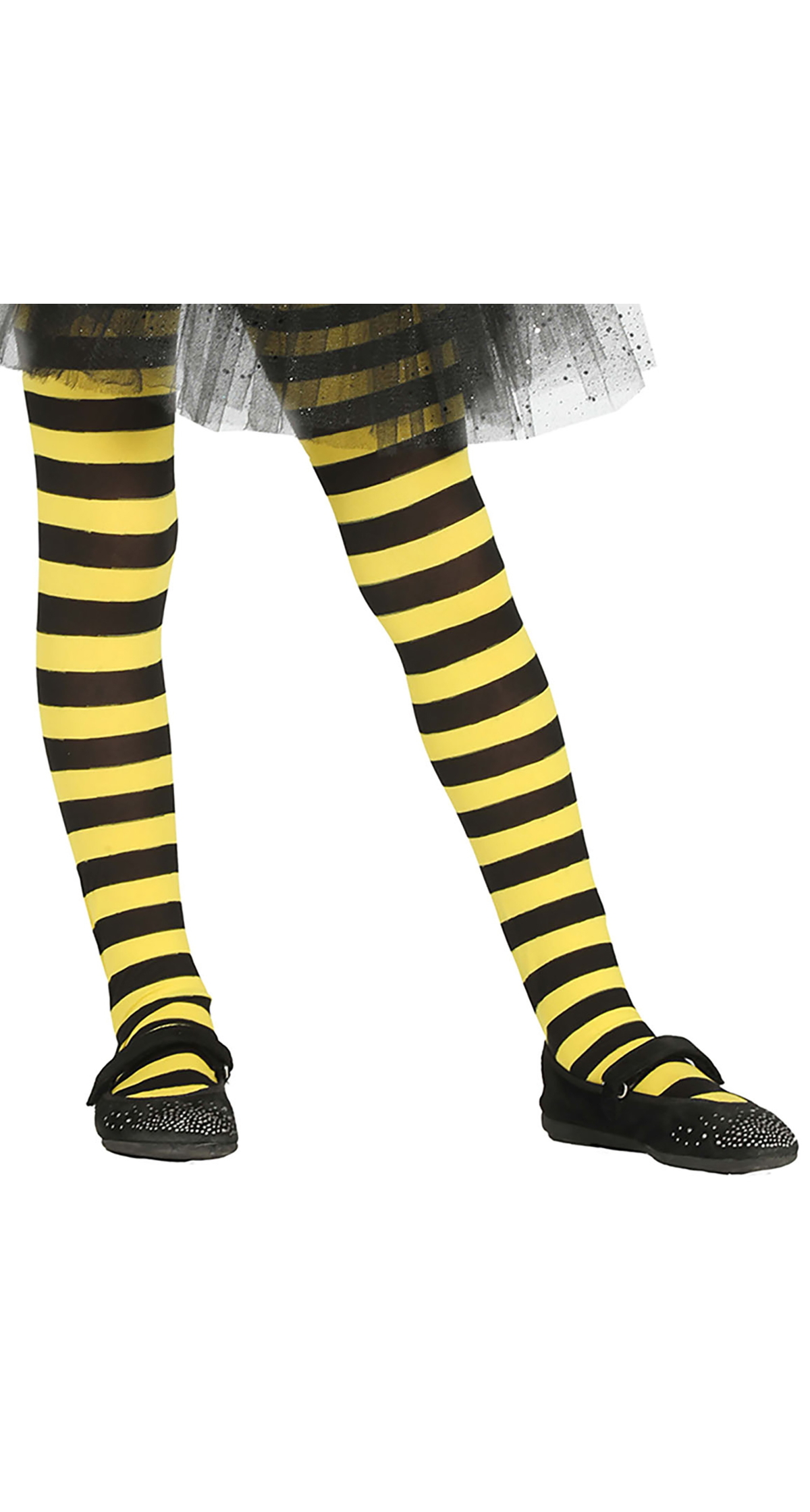 Yellow Striped Tights - Age 7 to 12 Years