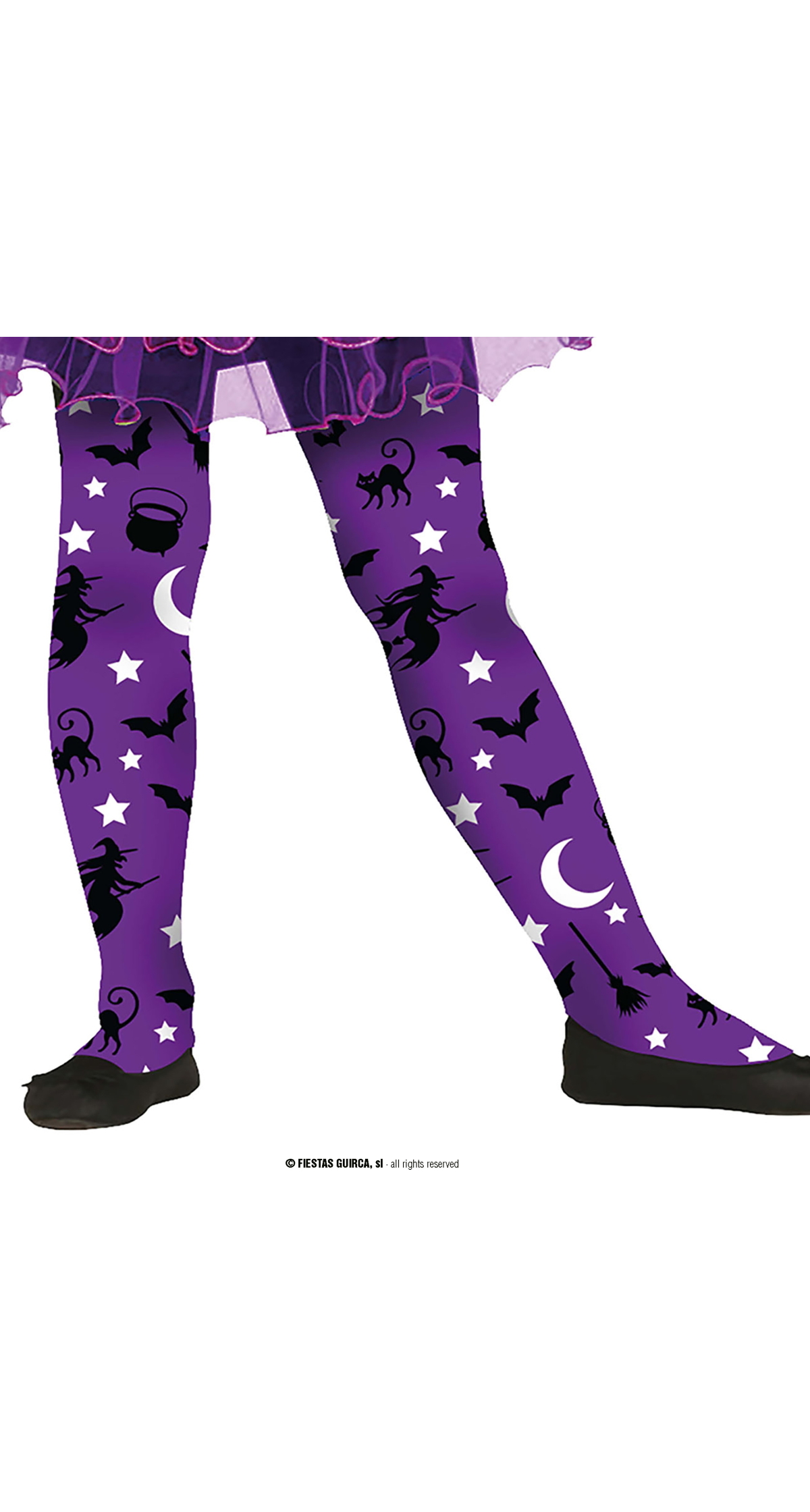 Purple Witch Tights - Age 7 to 12 Years