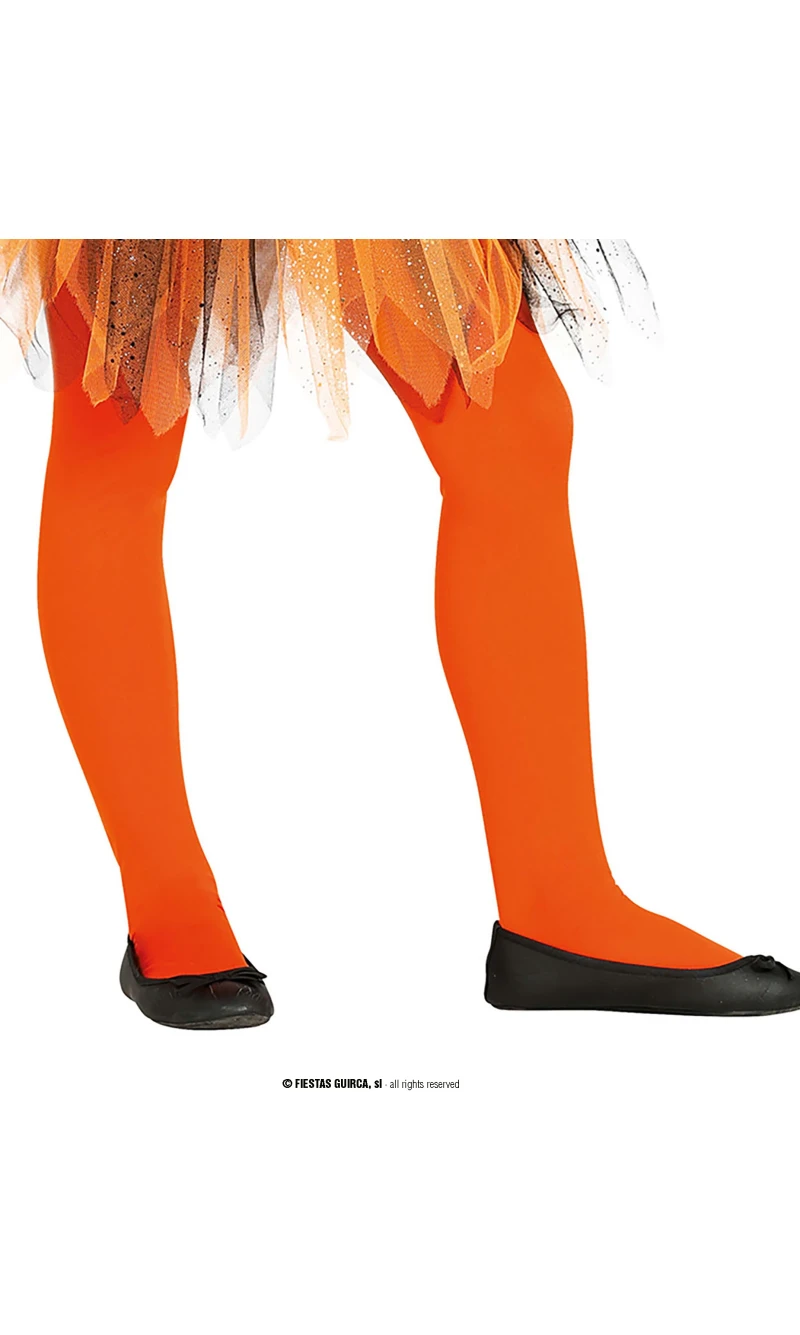 Child Orange Tights - Age 3 to 6 Years