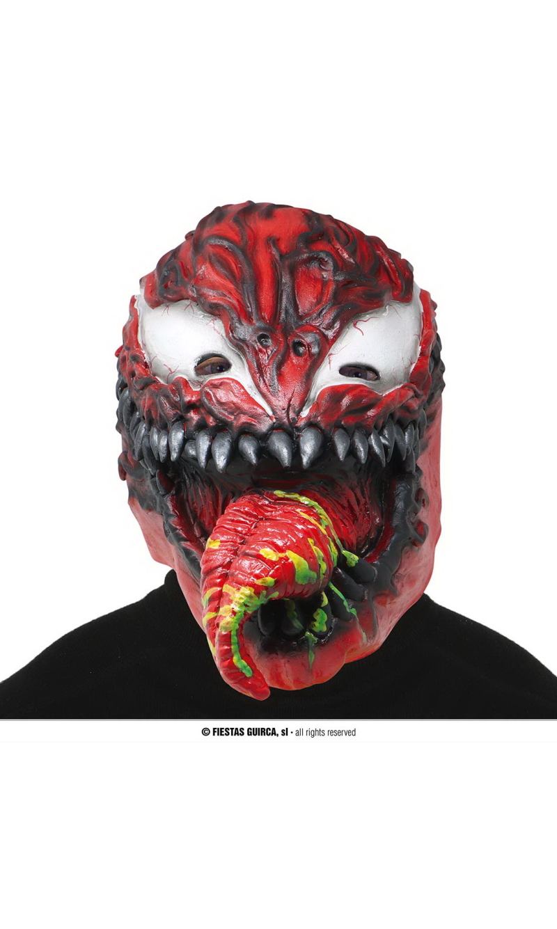 Red Venom Villain Latex Mask - Adult One Size