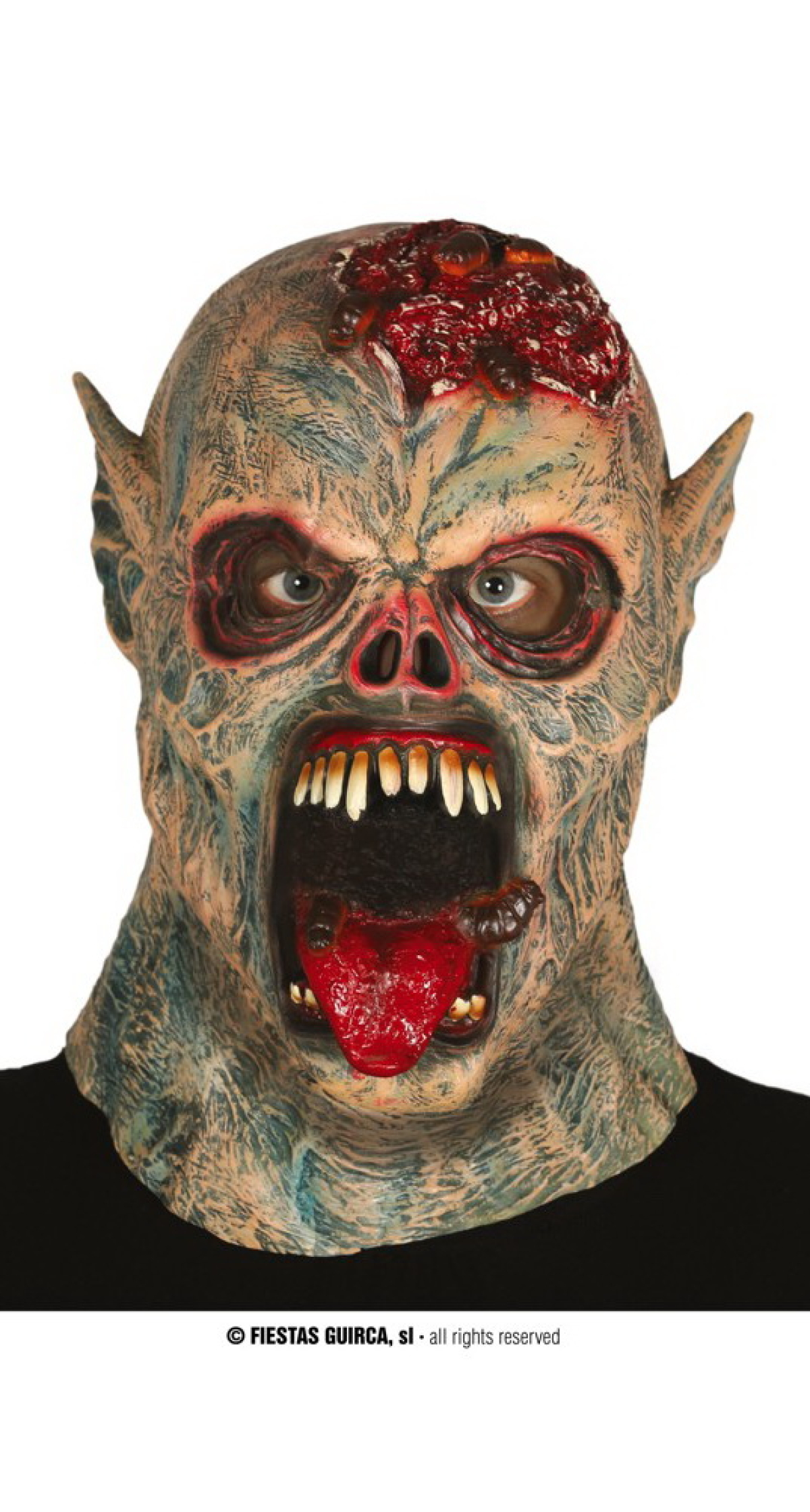 Screaming Monster Latex Mask - Adult One Size