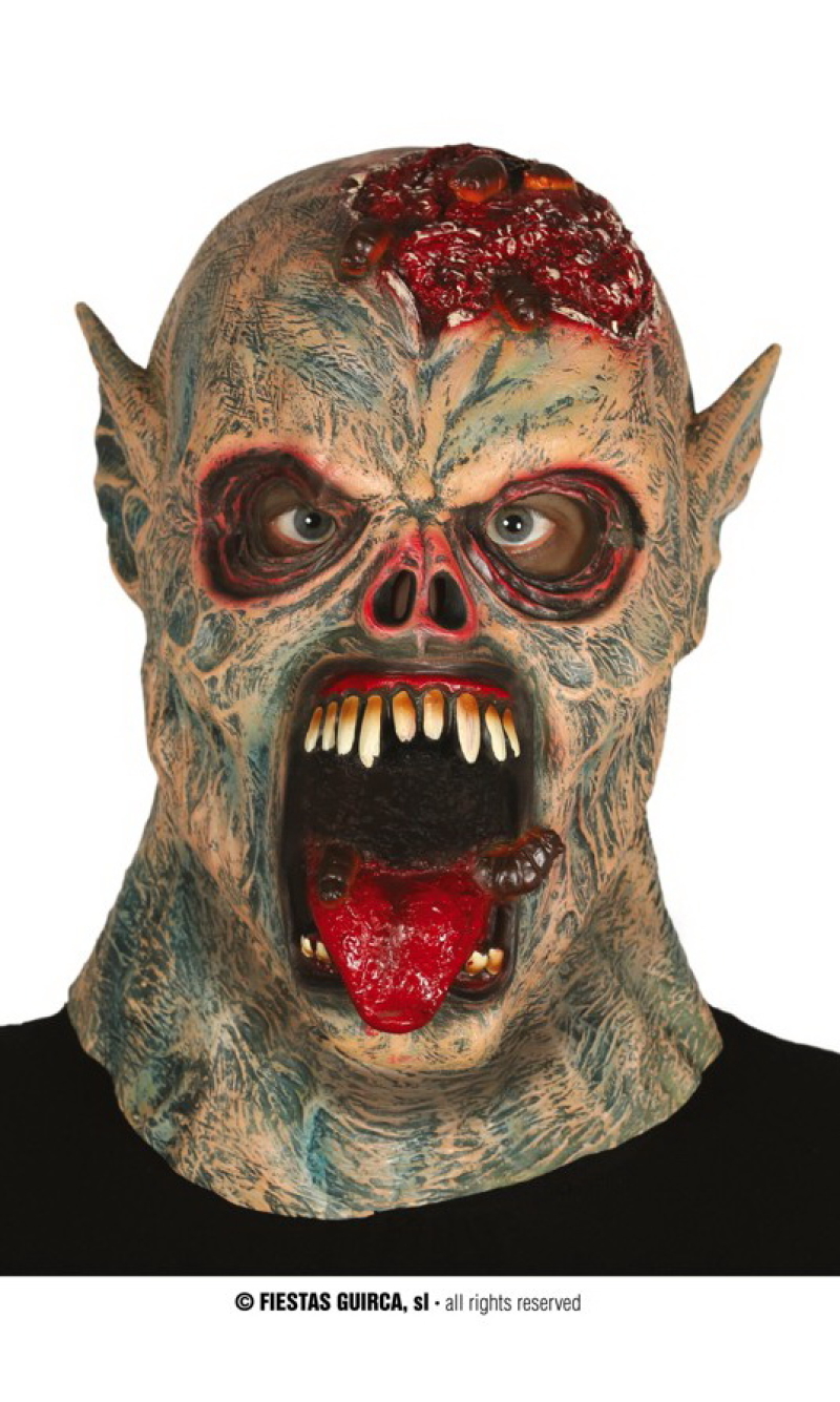 Screaming Monster Latex Mask - Adult One Size