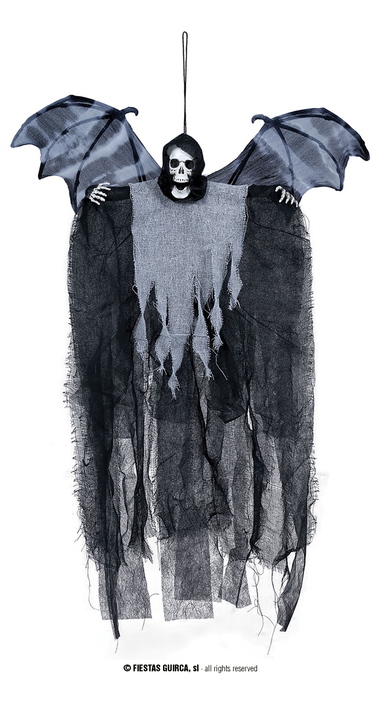 Hanging Skeleton With Wings 60cm