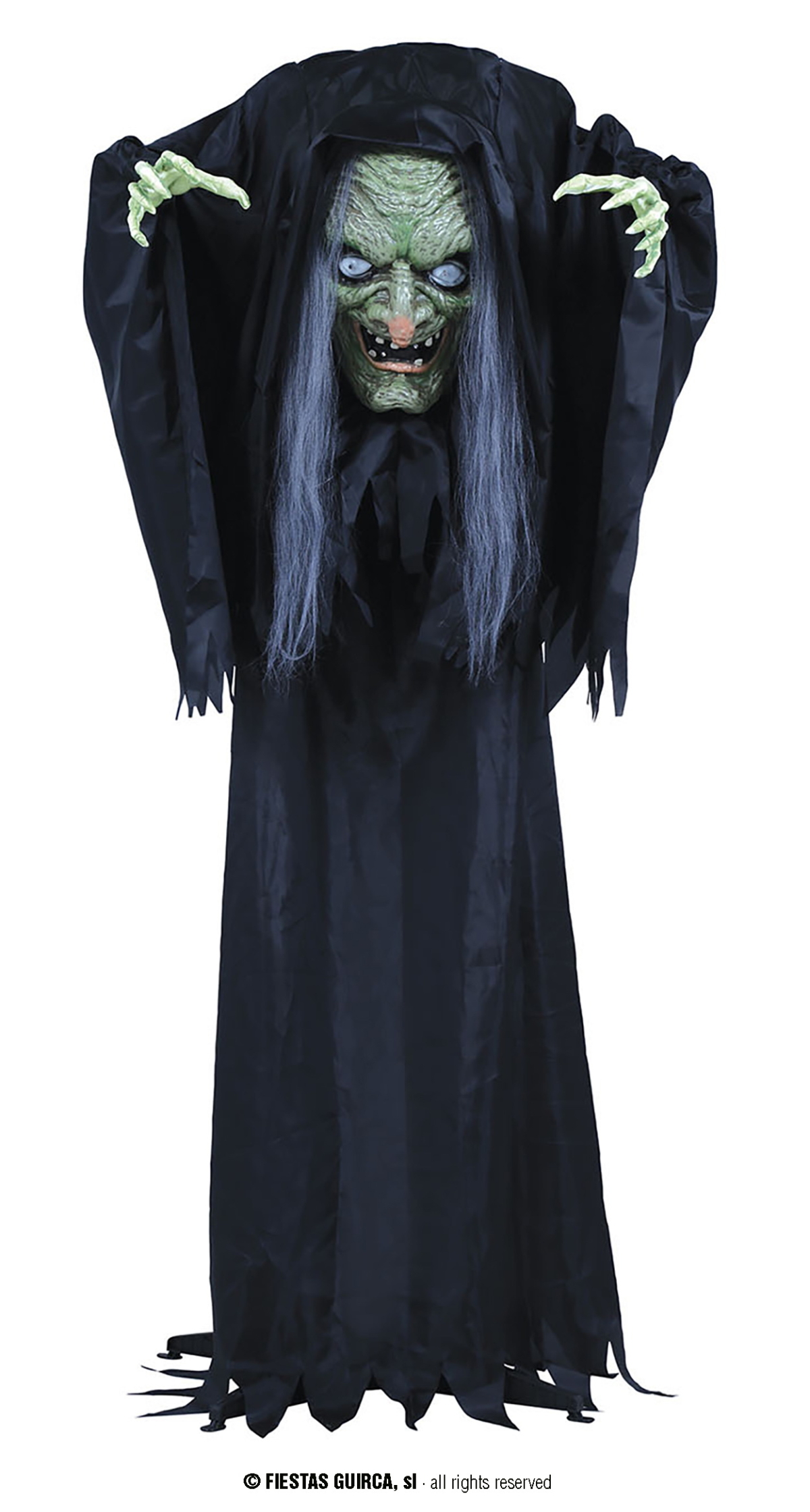 Hunchback Witch On Stand With Sound & Movement 160cm
