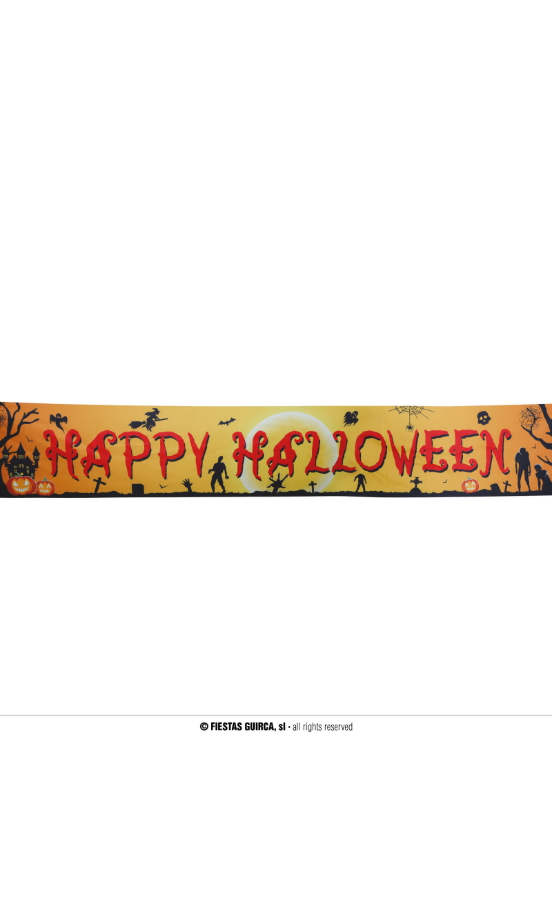 Happy Halloween Fabric Banner - 290x50cm