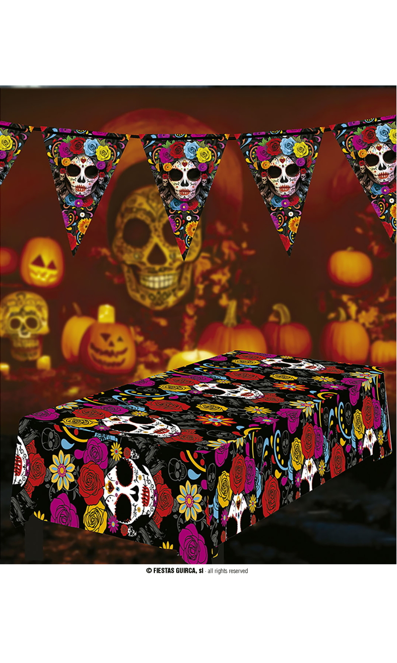 Halloween Catrina Tablecover - 137x274cm 