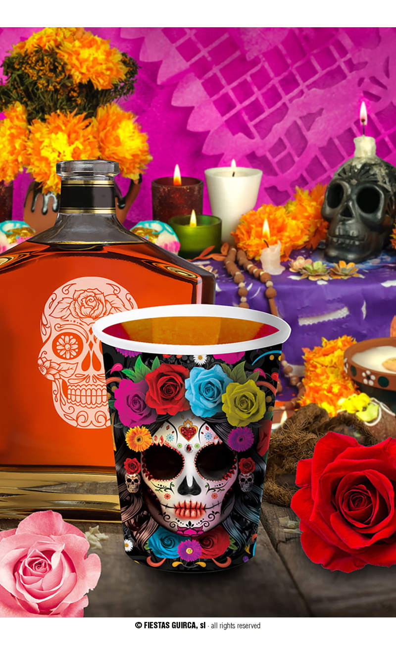 Halloween Catrina Cups 240ml - 6pk