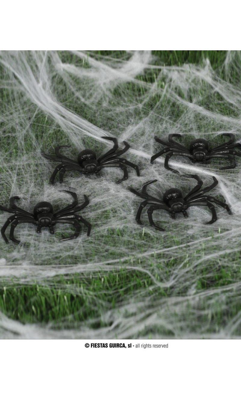 Bag of 4 Spiders - 8cm
