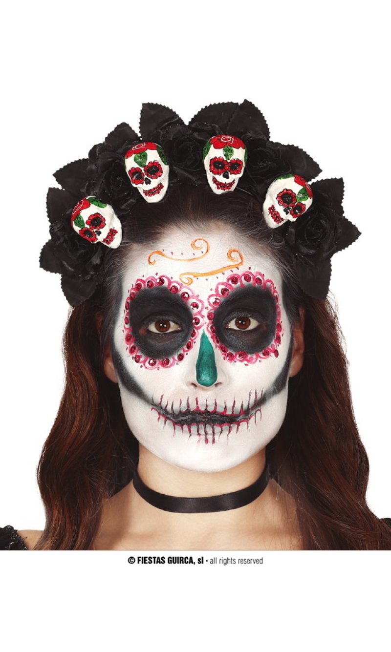Diadem Headband With Four Skuls