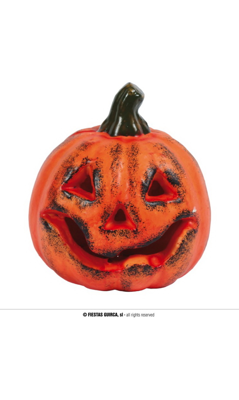 Pumpkin With Light Decoration 17cm