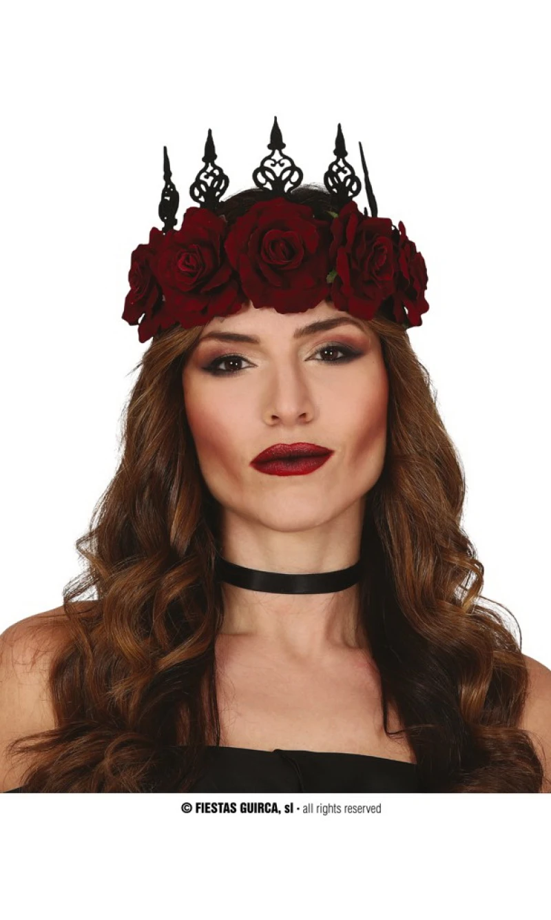 Queen Red Rose Crown - Adult One Size