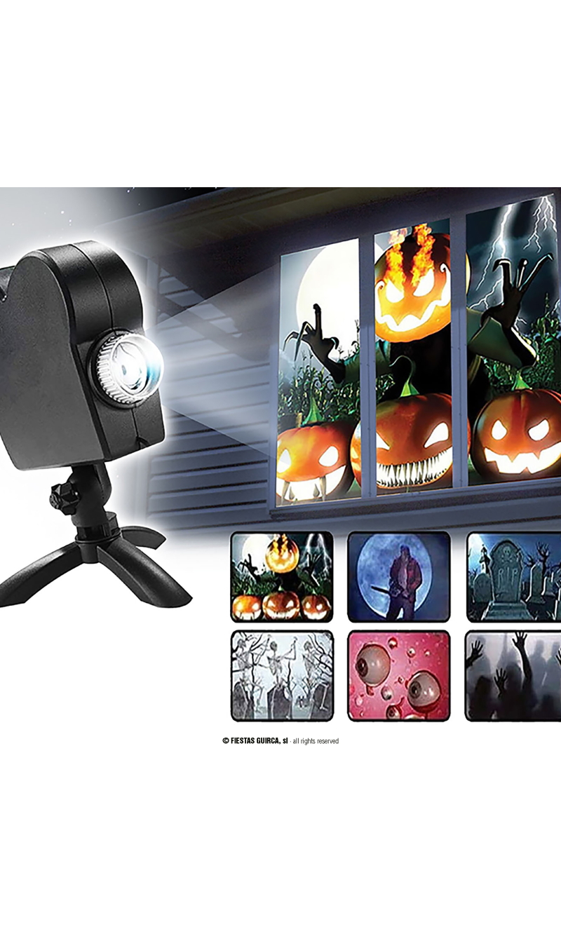 Indoor Led Window Projector (6 Halloween & 6 Christmas Videos)