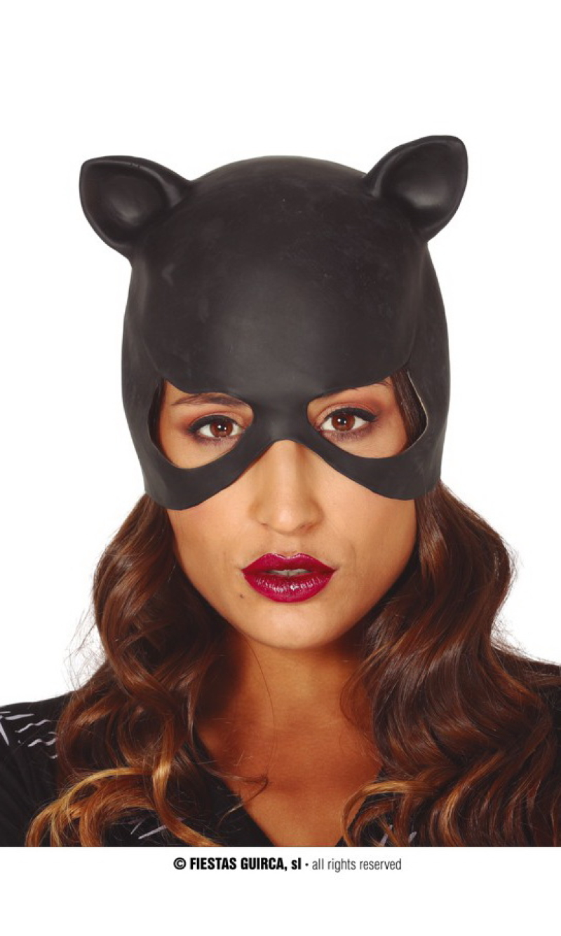 Cat Woman Latex Mask - Adult One Size
