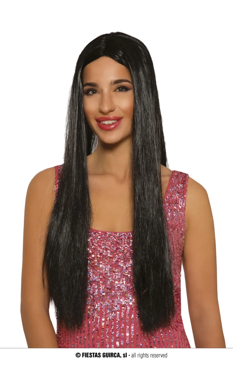 Black Long Wig (Super Melena) - Adult One Size