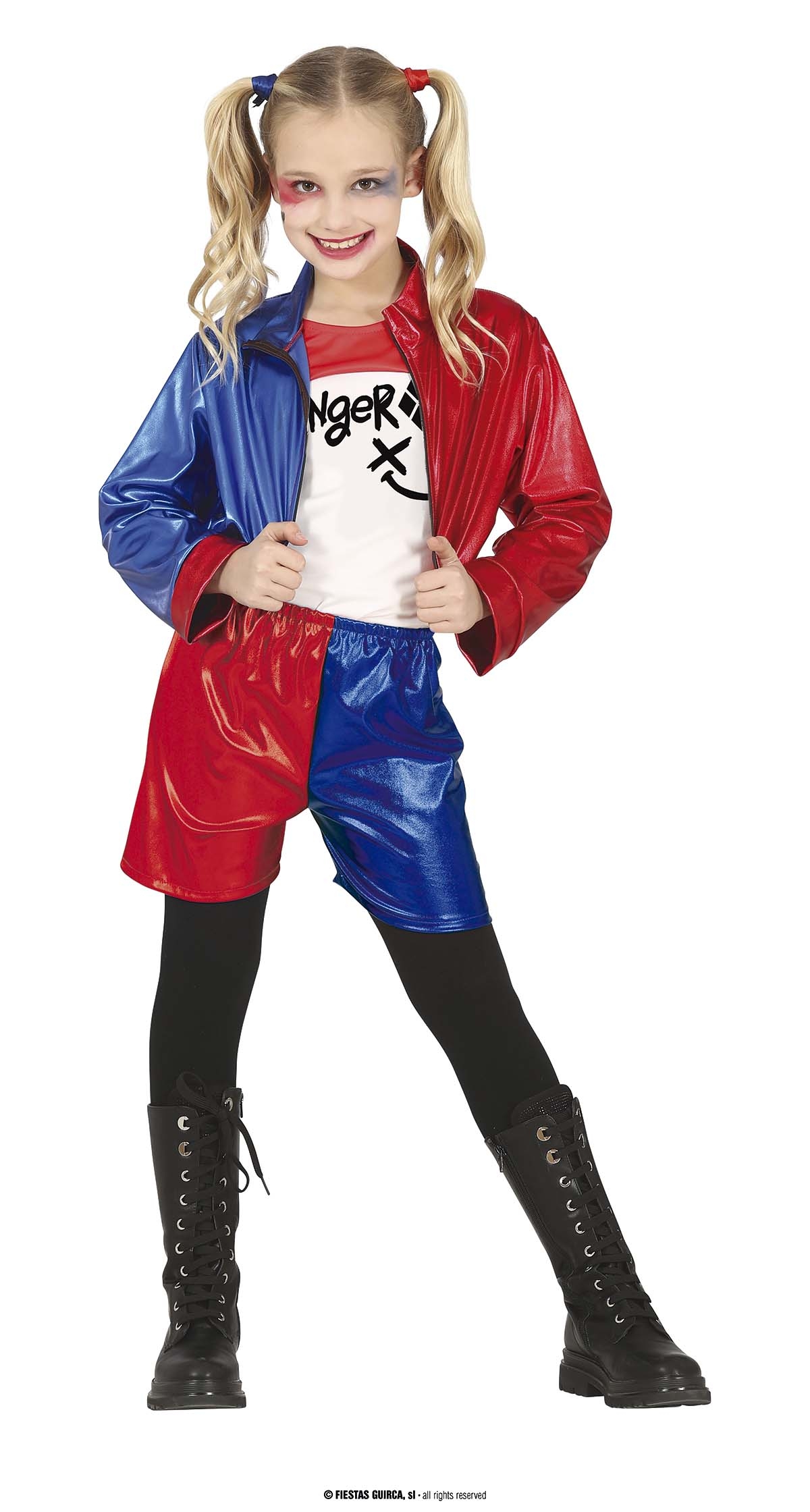 Harley Quinn Dangerous Glam Costume - Age 7 to 9 Years