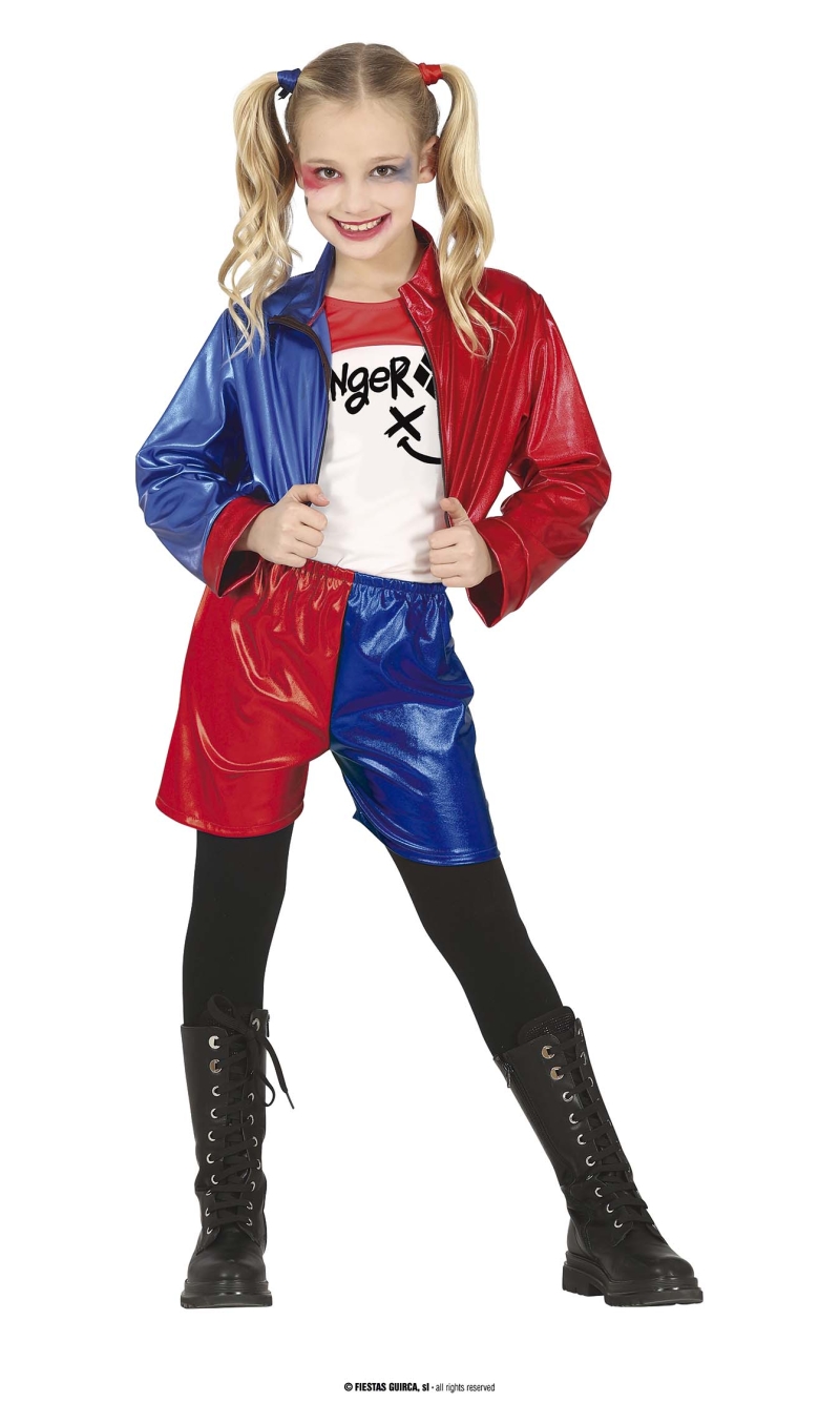 Harley Quinn Dangerous Glam Costume - Age 7 to 9 Years