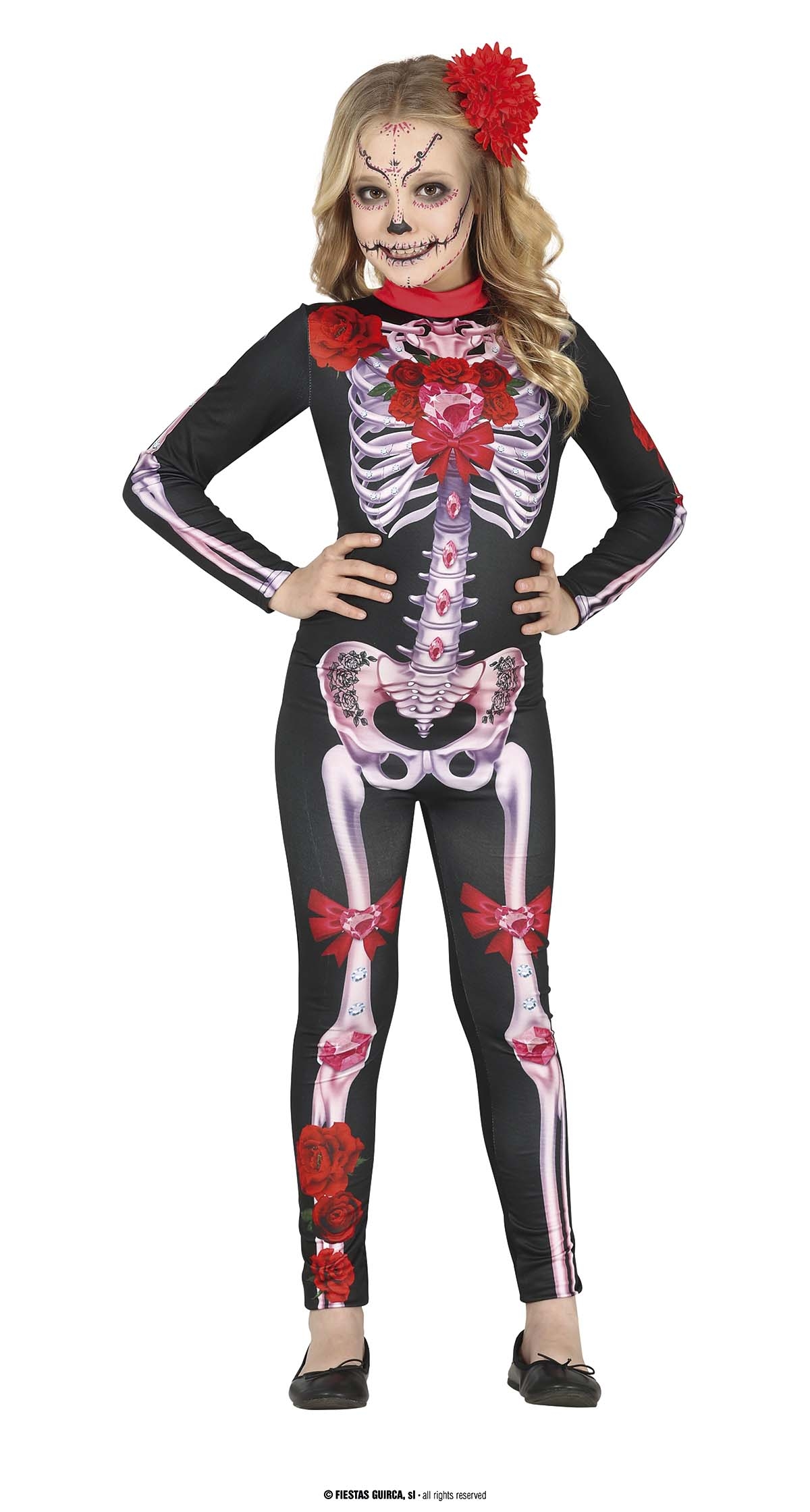 Day of the Dead Cool Skeleton Girl - Age 10 to 12 Years