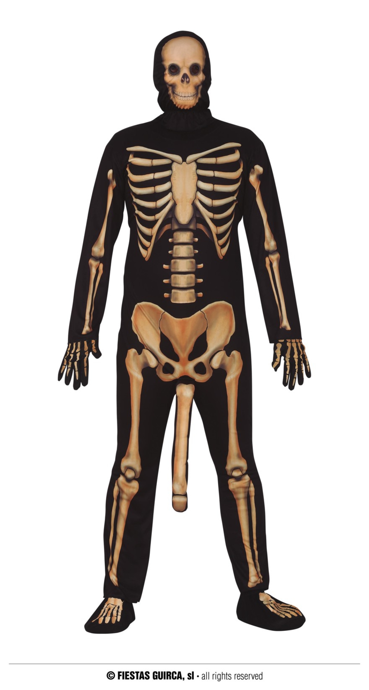 Skeleton With Penis Costume - Adult Size Large (52 54)