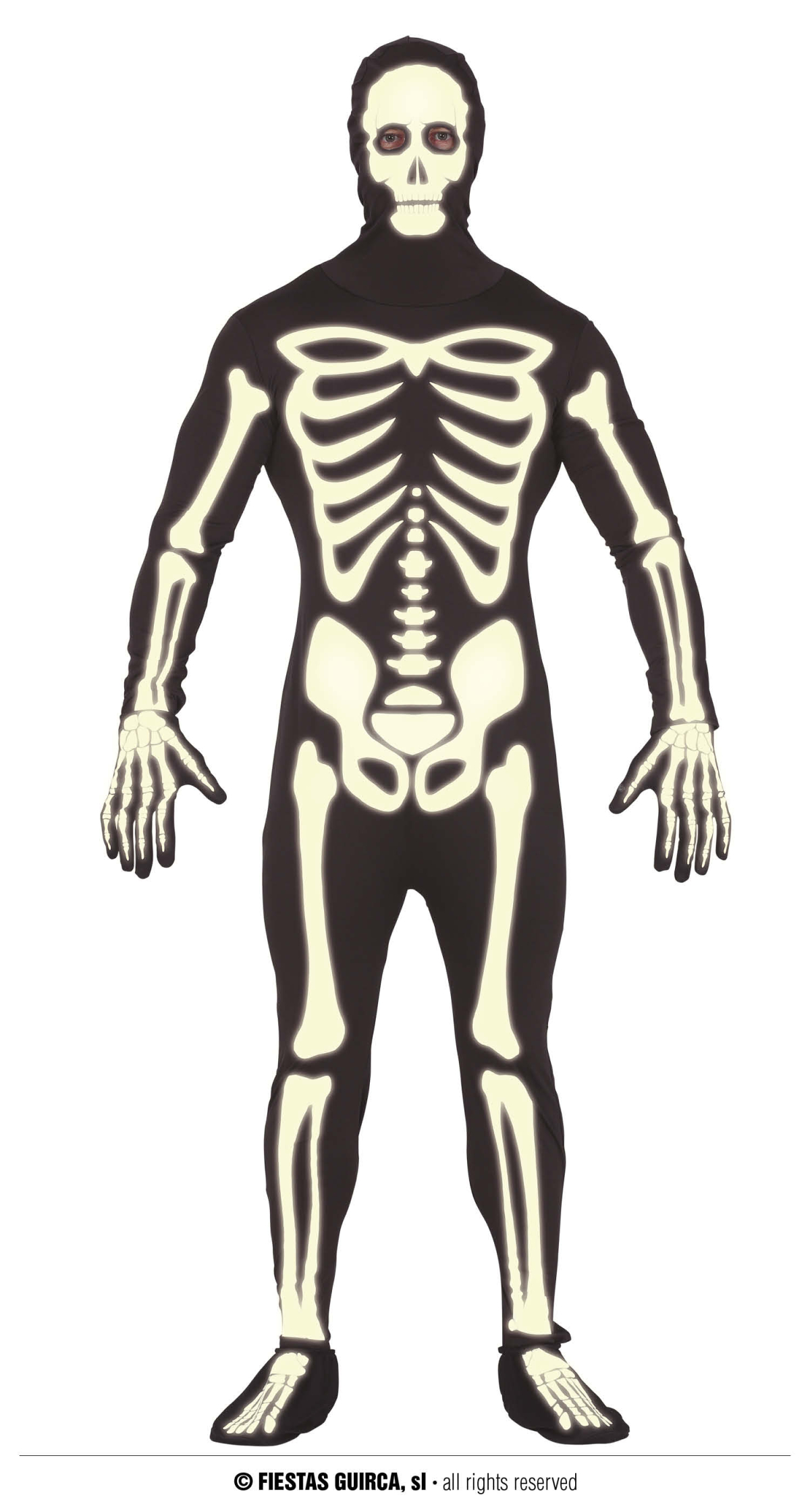 Skeleton Glow In THe Dark - Adult Size Large (52-54)