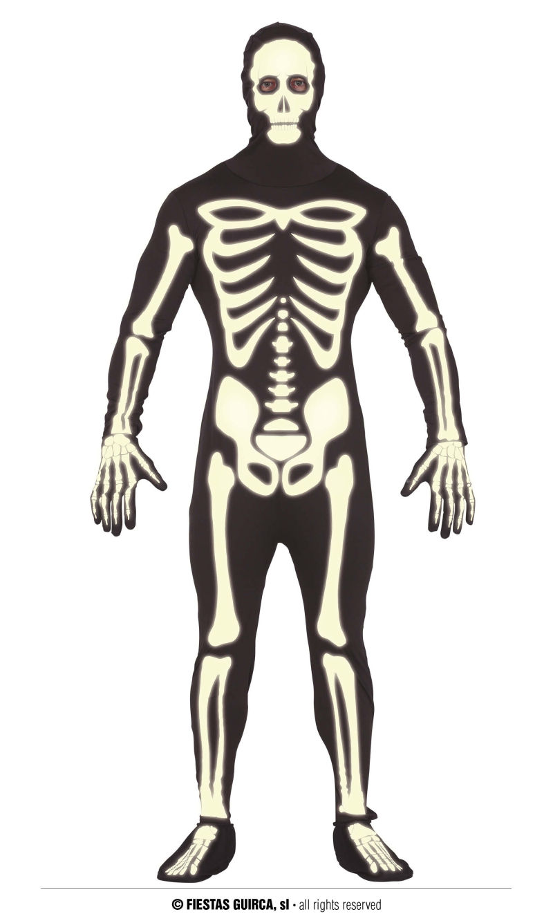 Skeleton Glow In THe Dark - Adult Size Large (52-54)