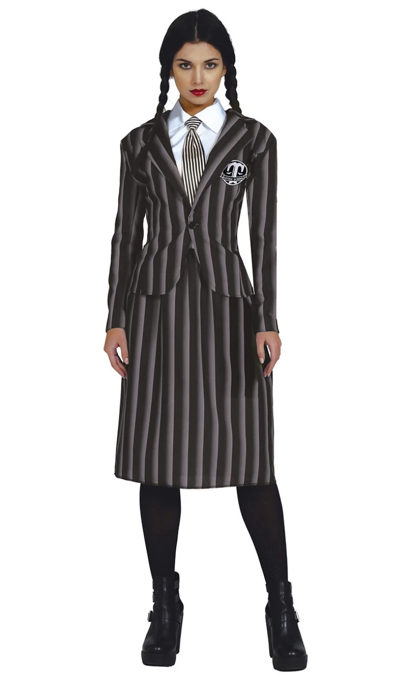 Wednesday Addams School Uniform Costume - Adult Size Medium (38-40)