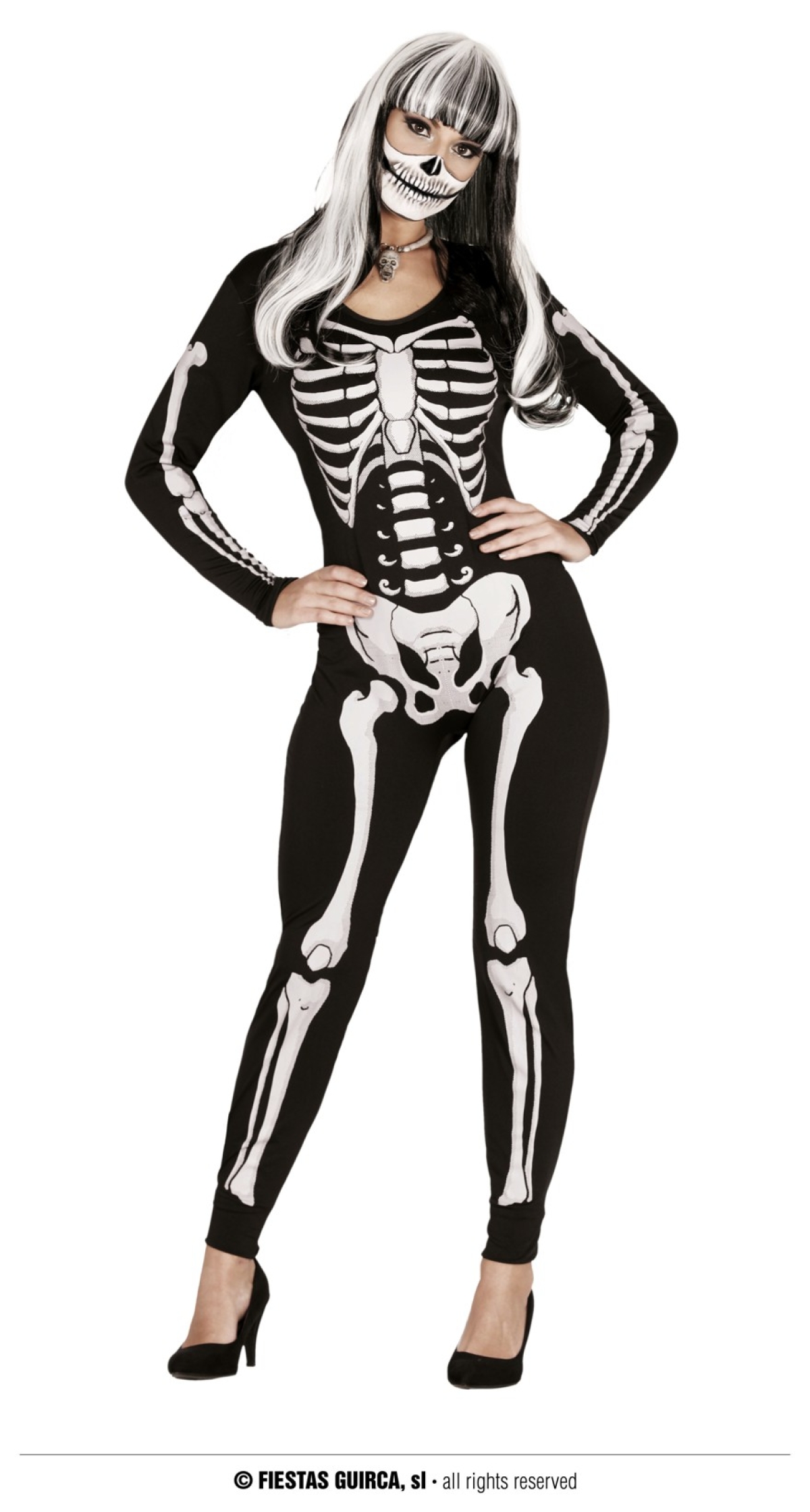 Skeleton Lady (Spandex) - Adult Size Large