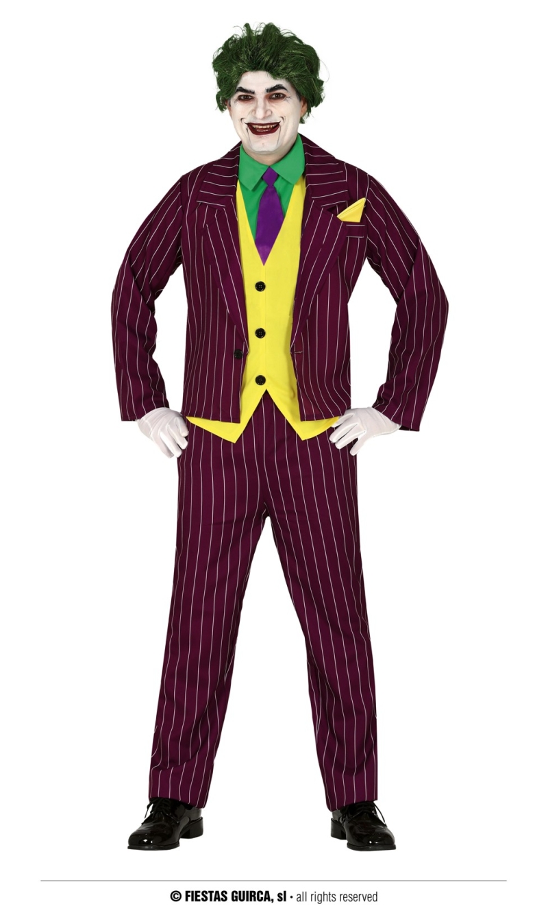 Crazy Joker Costume - Adult Size Large