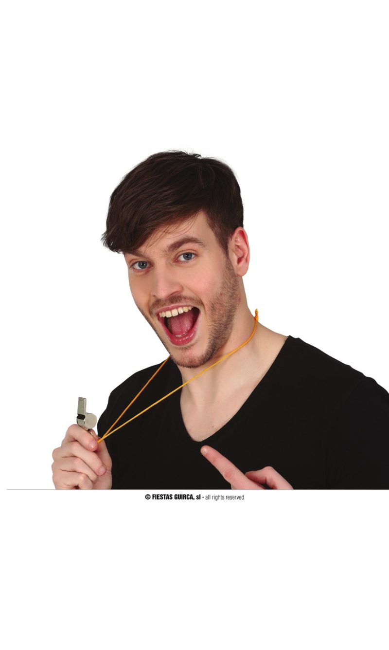Metal Whistle With Rope 