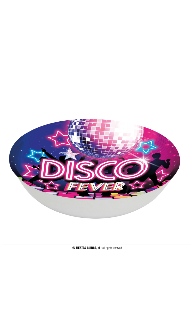 Disco Fever Reusable Plastic Bowl - 32cm