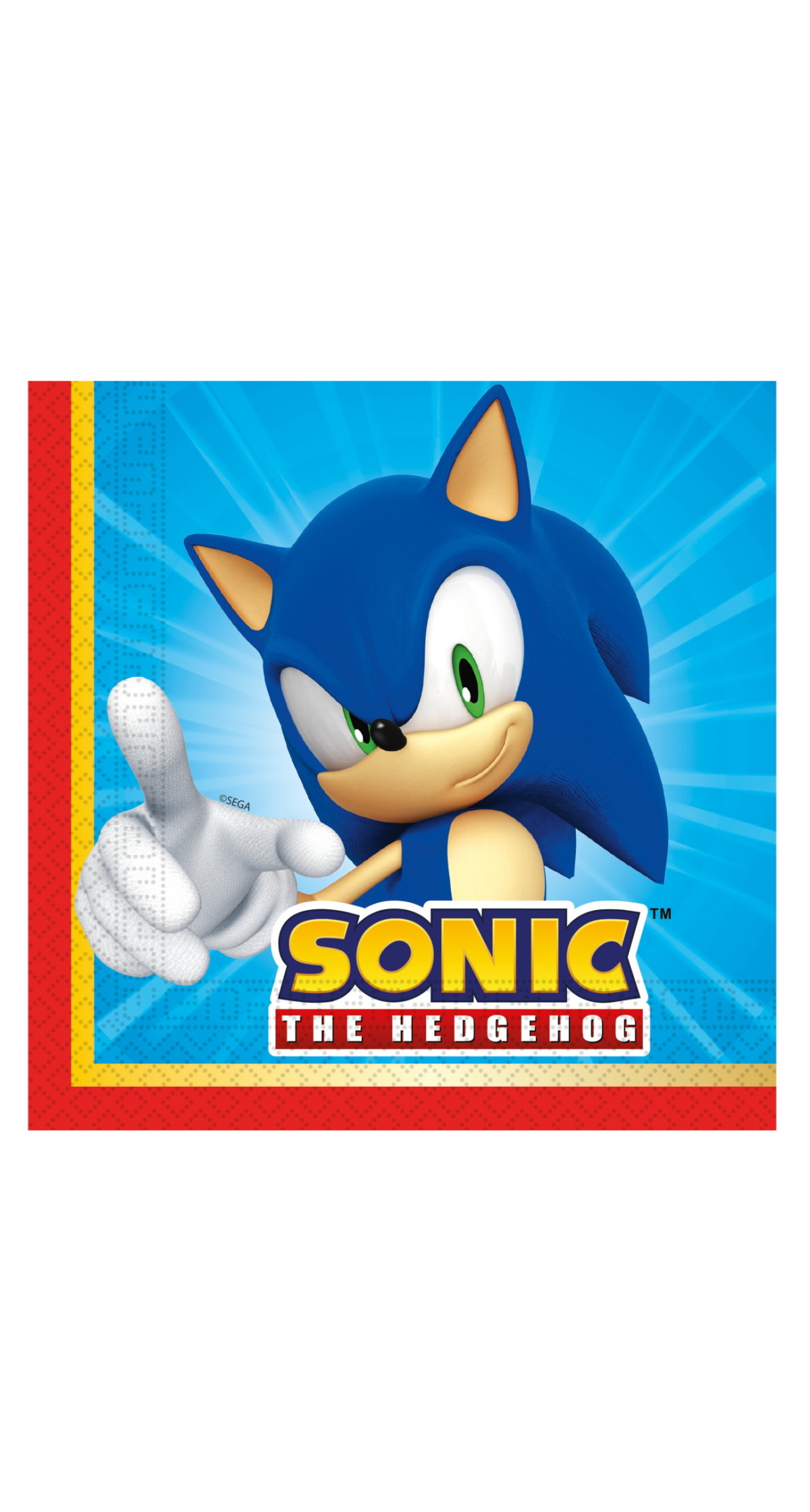 Sonic Party FSC Napkins 33x33cm - 20pk