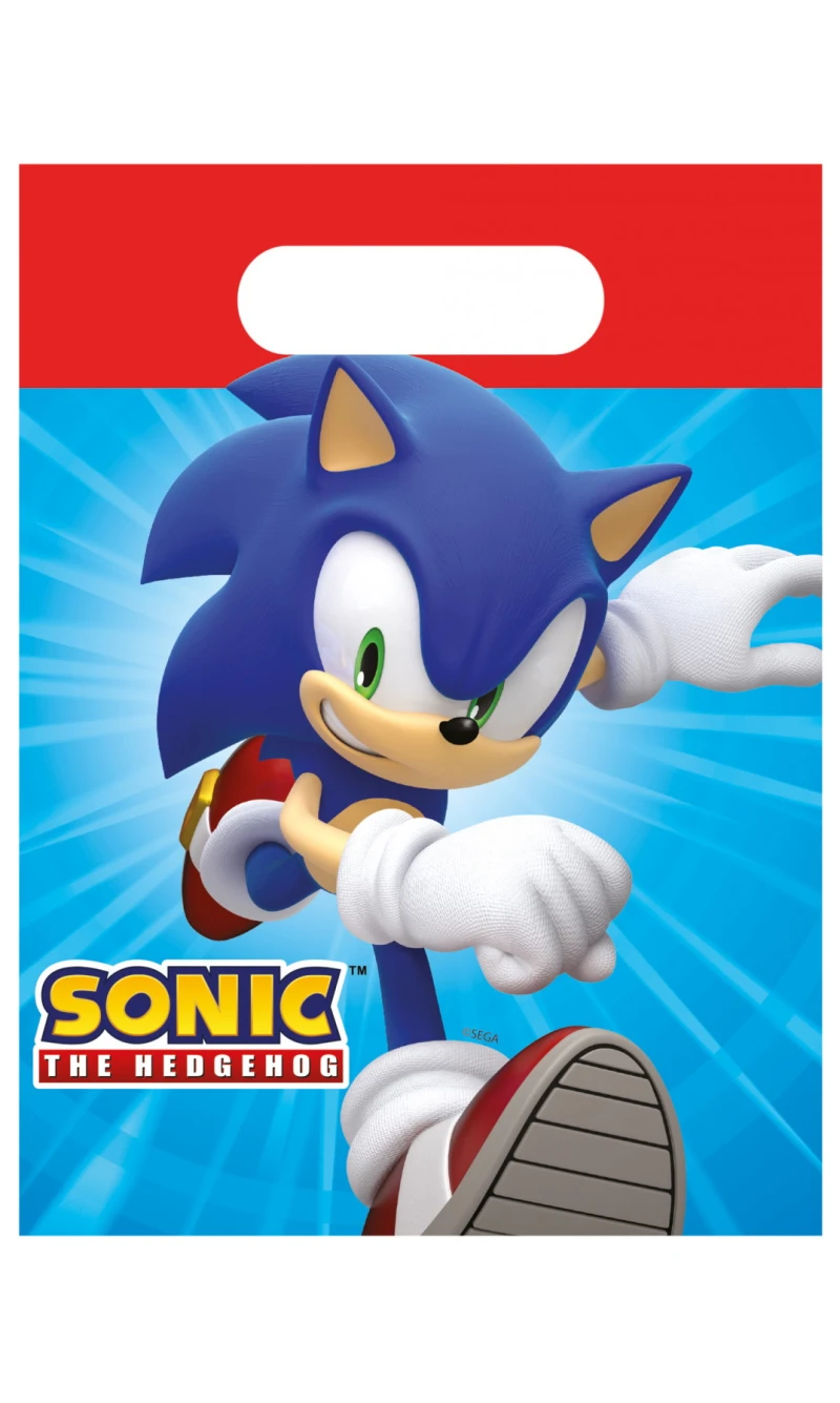 Sonic Party FSC Paper Party Bags - 4pk