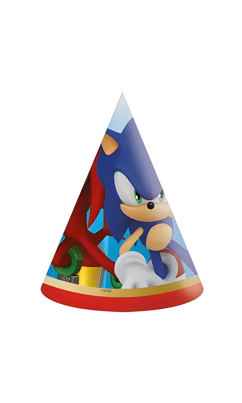 Sonic Party FSC Hats - 6pk