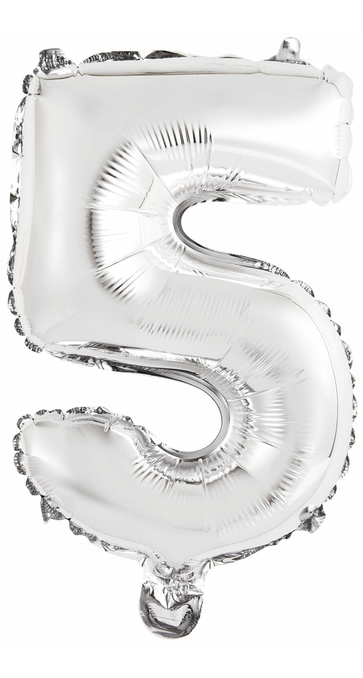 Mini Number 5 Silver Foil Balloon - 35cm