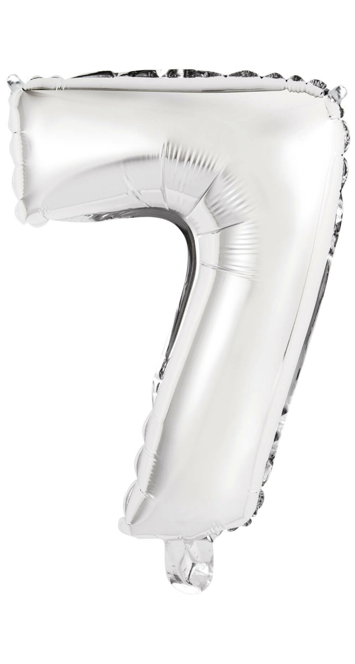 Mini Number 7 Silver Foil Balloon - 35cm